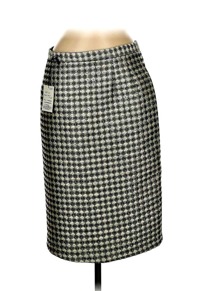 Connie Roberson Gingham Pencil Skirt 8 Flashy Chic